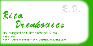 rita drenkovics business card